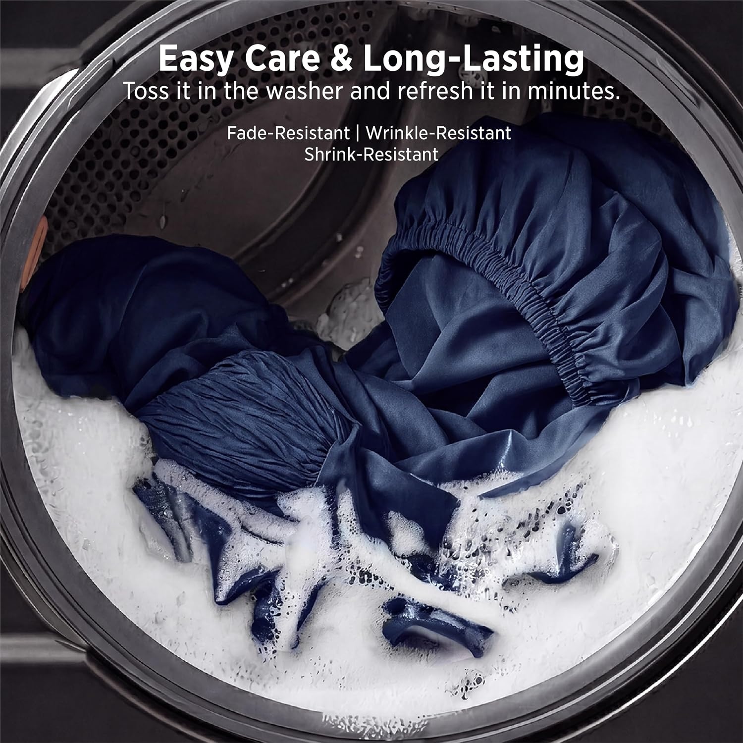 image:imageBedsure Twin XL Sheets Dorm Bedding 3 Pieces Soft Extra Long Twin Sheets Breathable Cooling Oeko Tex Deep Pocket Easy Care Resistant Sturdiness Lightweight College Dorm Bedding for Students06 Navy