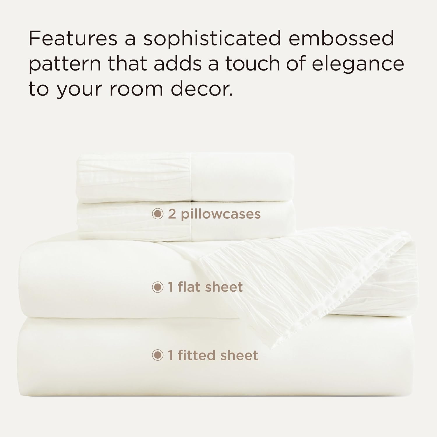 image:imageBedsure Twin XL Sheets Dorm Bedding 3 Pieces Soft Extra Long Twin Sheets Breathable Cooling Oeko Tex Deep Pocket Easy Care Resistant Sturdiness Lightweight College Dorm Bedding for Students09 Ivory