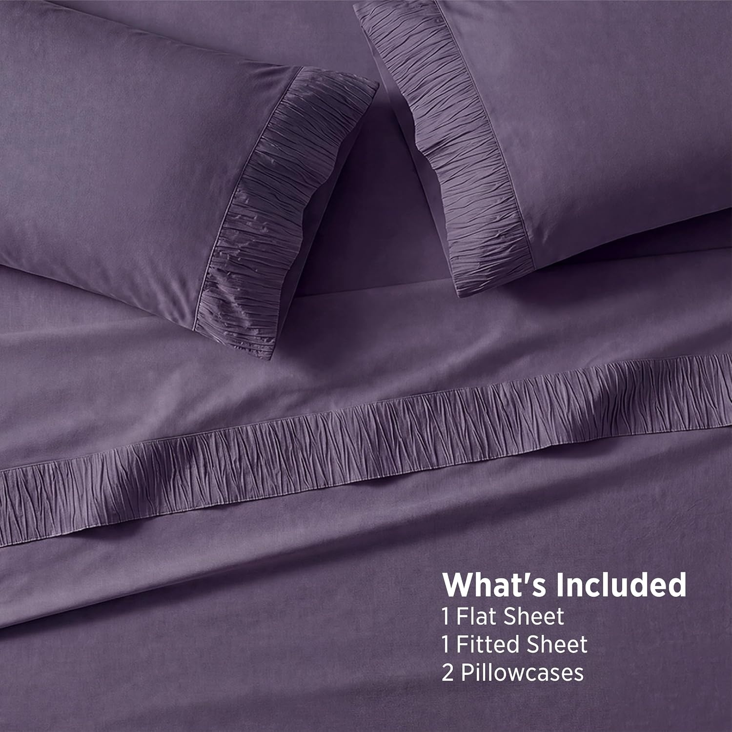 image:imageBedsure Twin XL Sheets Dorm Bedding 3 Pieces Soft Extra Long Twin Sheets Breathable Cooling Oeko Tex Deep Pocket Easy Care Resistant Sturdiness Lightweight College Dorm Bedding for Students28 Dusty Purple