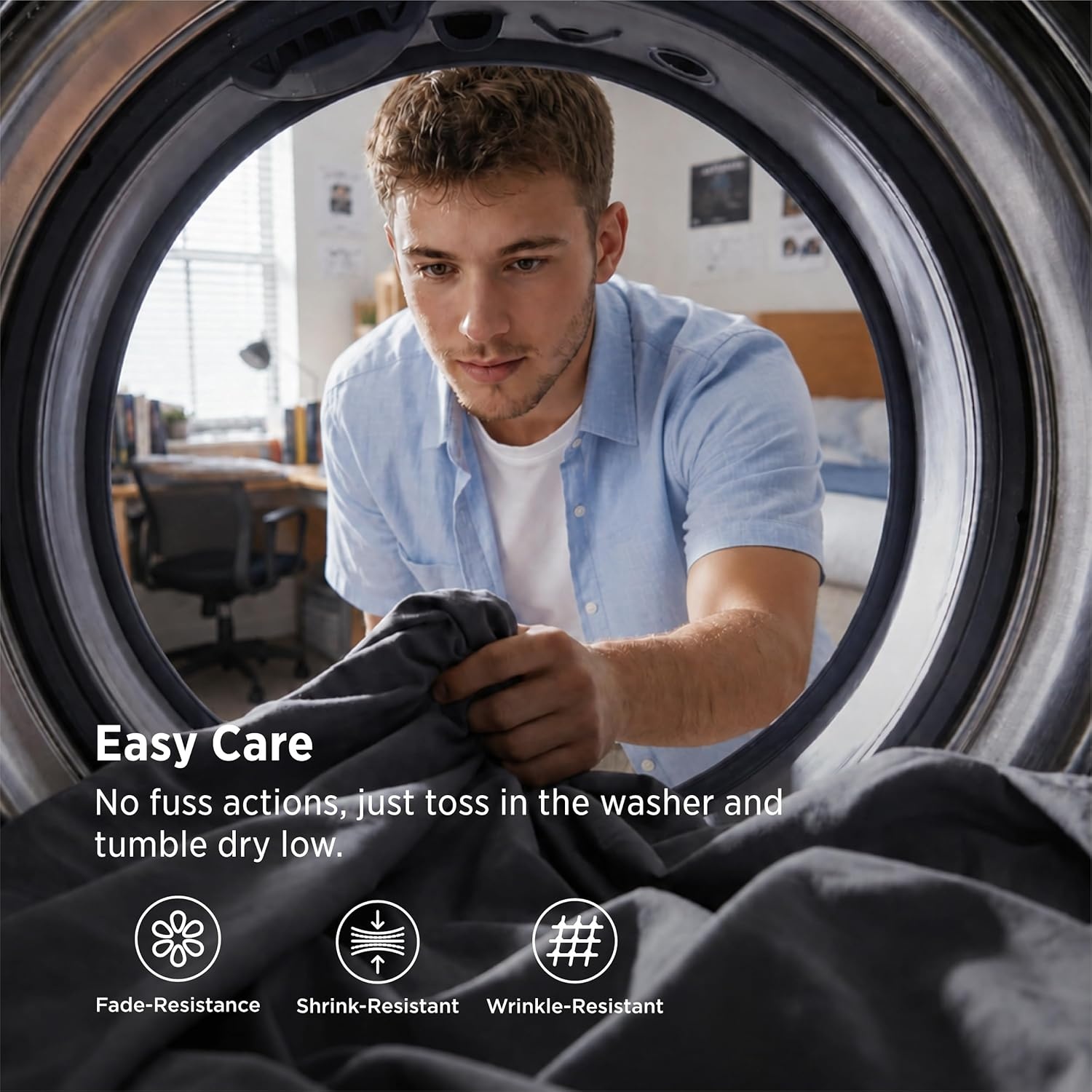 image:imageBedsure Twin XL Sheets Dorm Bedding 3 Pieces Soft Extra Long Twin Sheets Breathable Cooling Oeko Tex Deep Pocket Easy Care Resistant Sturdiness Lightweight College Dorm Bedding for Students01 Dark Grey