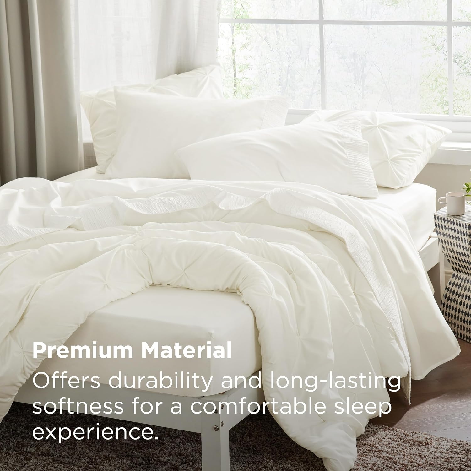 image:imageBedsure Twin XL Sheets Dorm Bedding 3 Pieces Soft Extra Long Twin Sheets Breathable Cooling Oeko Tex Deep Pocket Easy Care Resistant Sturdiness Lightweight College Dorm Bedding for Students09 Ivory