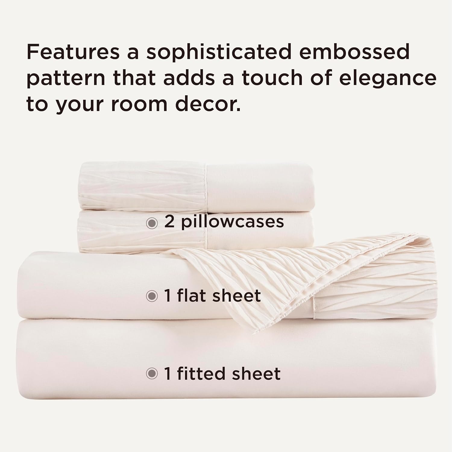 image:imageBedsure Twin XL Sheets Dorm Bedding 3 Pieces Soft Extra Long Twin Sheets Breathable Cooling Oeko Tex Deep Pocket Easy Care Resistant Sturdiness Lightweight College Dorm Bedding for Students10 Cream