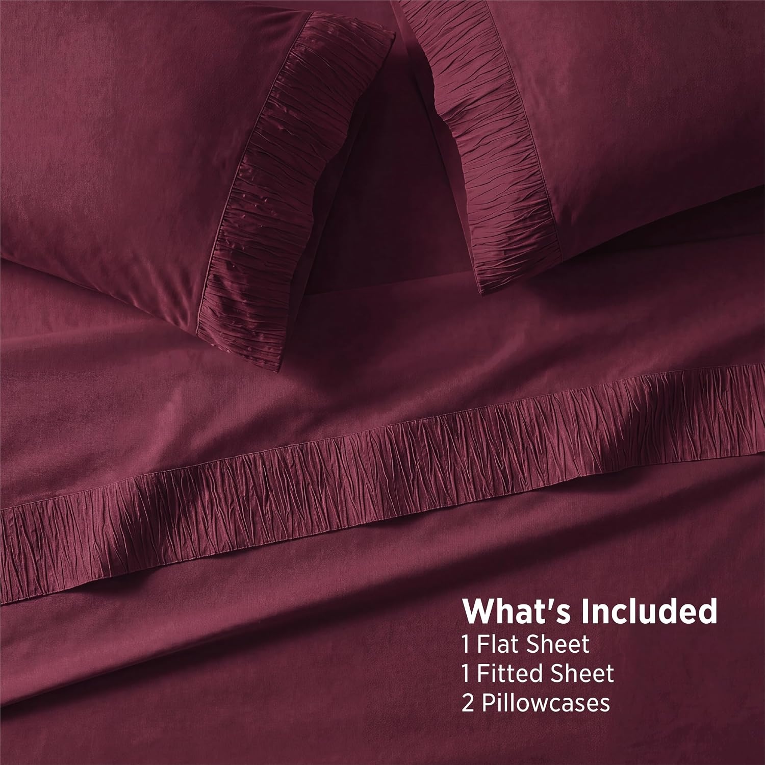 image:imageBedsure Twin XL Sheets Dorm Bedding 3 Pieces Soft Extra Long Twin Sheets Breathable Cooling Oeko Tex Deep Pocket Easy Care Resistant Sturdiness Lightweight College Dorm Bedding for Students21 Red