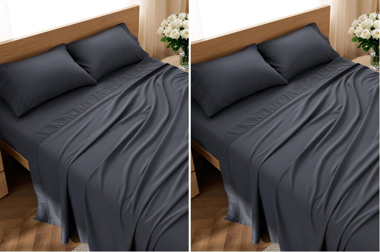 image:imageBedsure Twin XL Sheets Dorm Bedding 3 Pieces Soft Extra Long Twin Sheets Breathable Cooling Oeko Tex Deep Pocket Easy Care Resistant Sturdiness Lightweight College Dorm Bedding for StudentsGrey