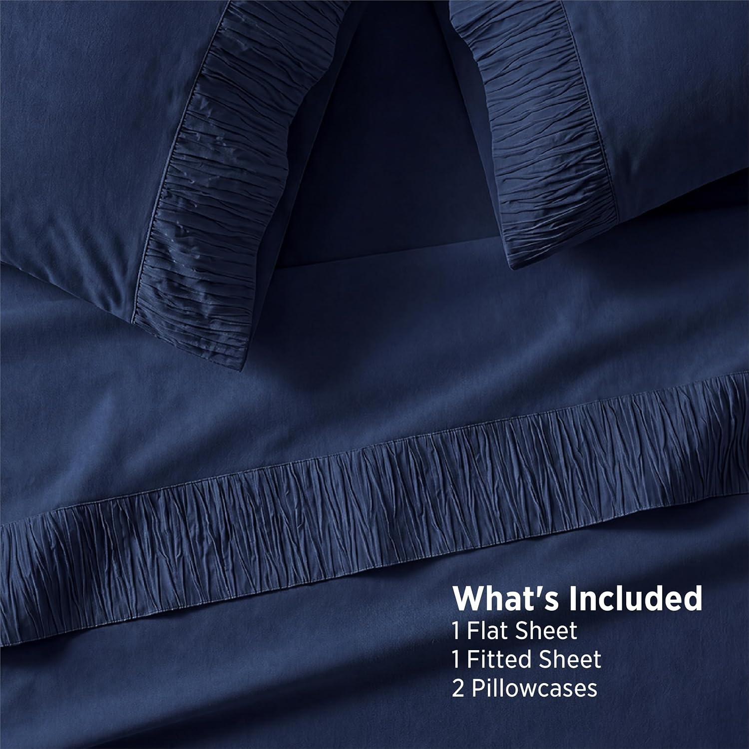 image:imageBedsure Twin XL Sheets Dorm Bedding 3 Pieces Soft Extra Long Twin Sheets Breathable Cooling Oeko Tex Deep Pocket Easy Care Resistant Sturdiness Lightweight College Dorm Bedding for Students06 Navy