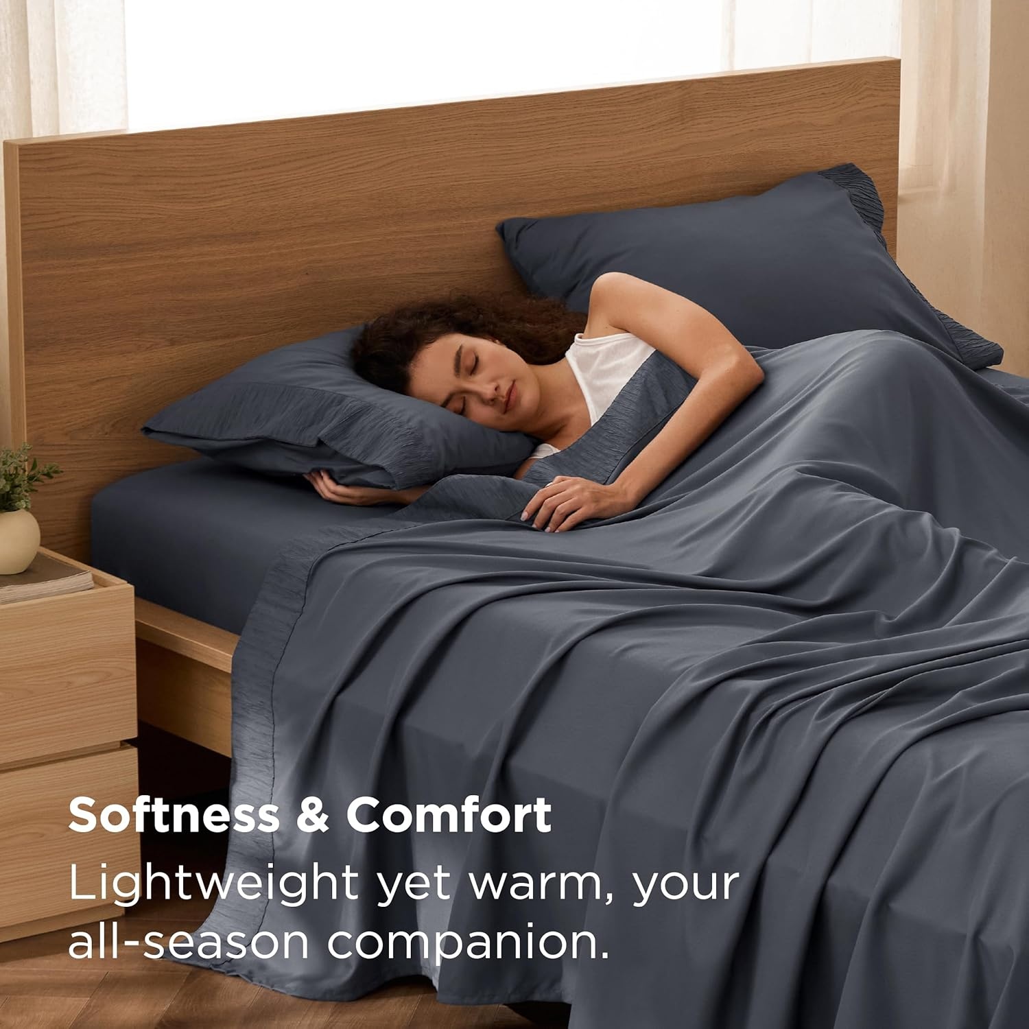 image:imageBedsure Twin XL Sheets Dorm Bedding 3 Pieces Soft Extra Long Twin Sheets Breathable Cooling Oeko Tex Deep Pocket Easy Care Resistant Sturdiness Lightweight College Dorm Bedding for StudentsGrey