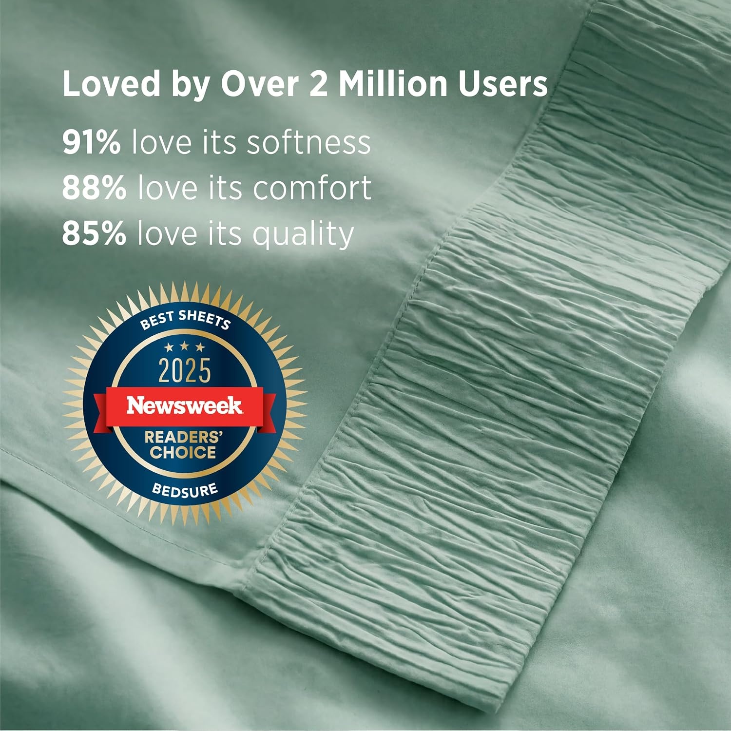 image:imageBedsure Twin XL Sheets Dorm Bedding 3 Pieces Soft Extra Long Twin Sheets Breathable Cooling Oeko Tex Deep Pocket Easy Care Resistant Sturdiness Lightweight College Dorm Bedding for Students11 Mint Green