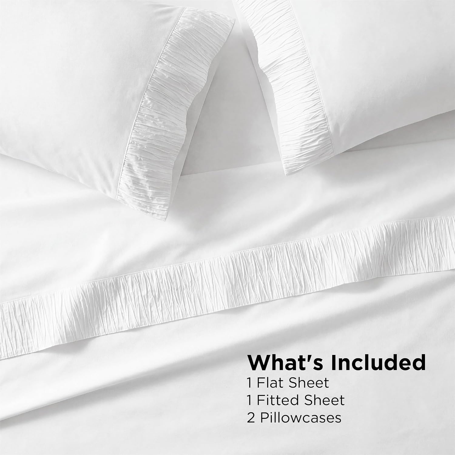 image:imageBedsure Twin XL Sheets Dorm Bedding 3 Pieces Soft Extra Long Twin Sheets Breathable Cooling Oeko Tex Deep Pocket Easy Care Resistant Sturdiness Lightweight College Dorm Bedding for StudentsWhite
