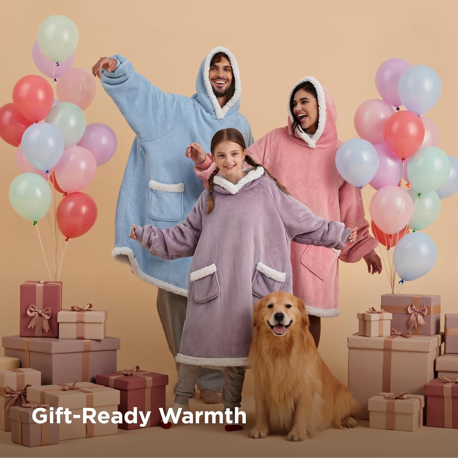 image:imageBedsure Wearable Blanket Sherpa Hoodie Gifts Sweatshirt Grey Standard Gifts for WomenMen Warm Soft Cozy Sherpa Fleece Machine Wash Birthday GiftsBurgundy
