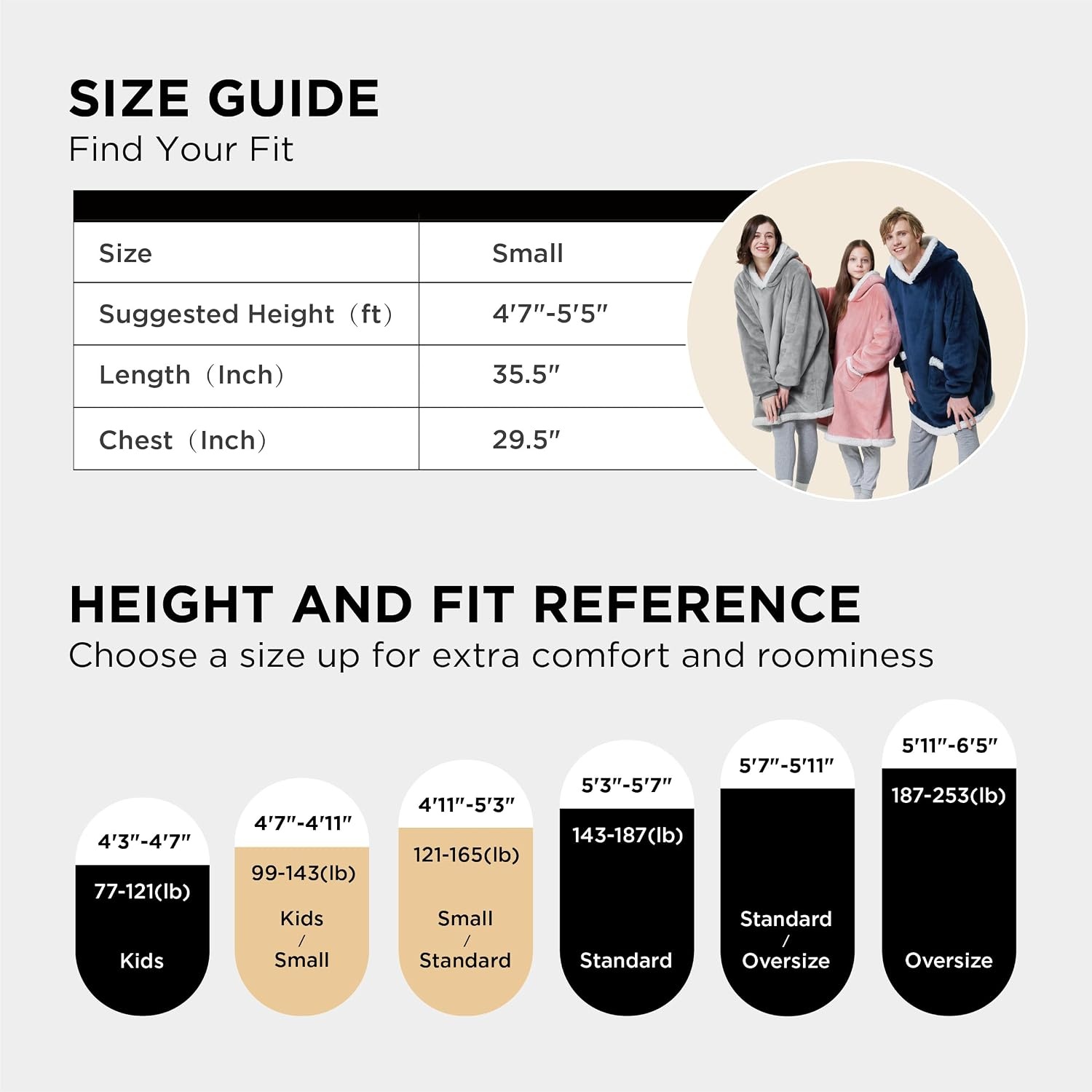 image:imageBedsure Wearable Blanket Sherpa Hoodie Gifts Sweatshirt Grey Standard Gifts for WomenMen Warm Soft Cozy Sherpa Fleece Machine Wash Birthday GiftsBurgundy