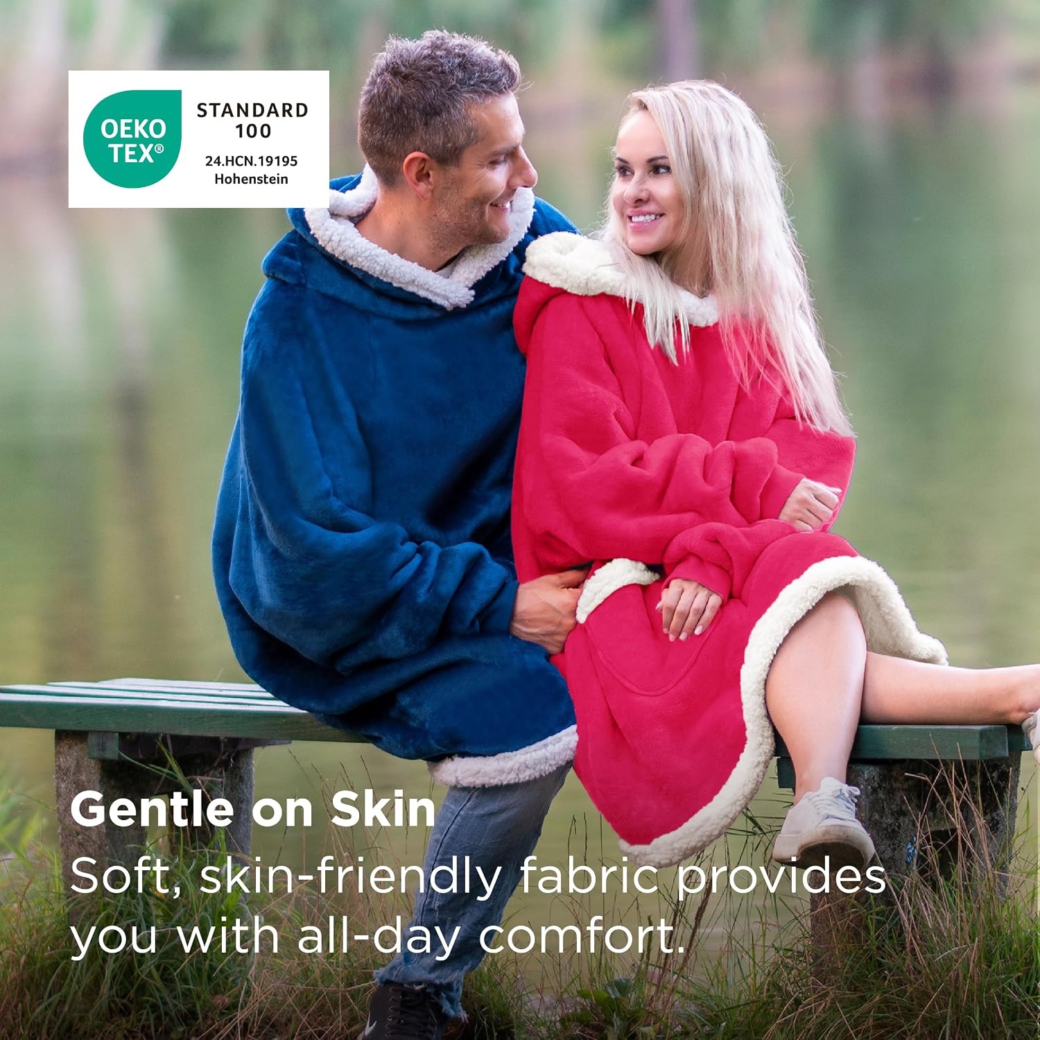 image:imageBedsure Wearable Blanket Sherpa Hoodie Gifts Sweatshirt Grey Standard Gifts for WomenMen Warm Soft Cozy Sherpa Fleece Machine Wash Birthday GiftsMagenta