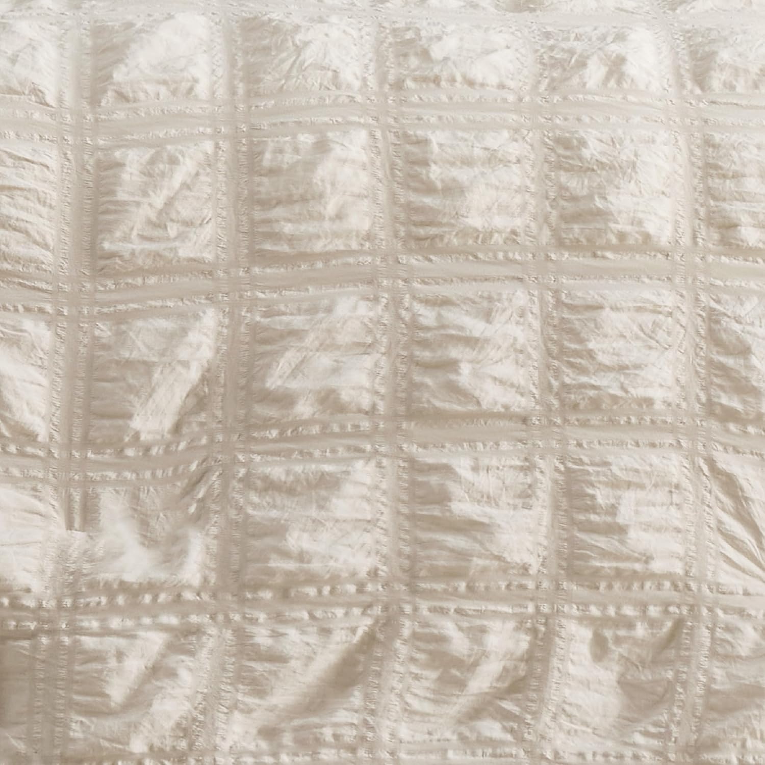 image:imageBedsure White Twin XL Comforter Sets 5 Piece Seersucker Twin XL Bed in a Bag Lightweight Soft White Comforter Set for College Dorm Comforters Sheets Pillowcases amp Shams02 Beige
