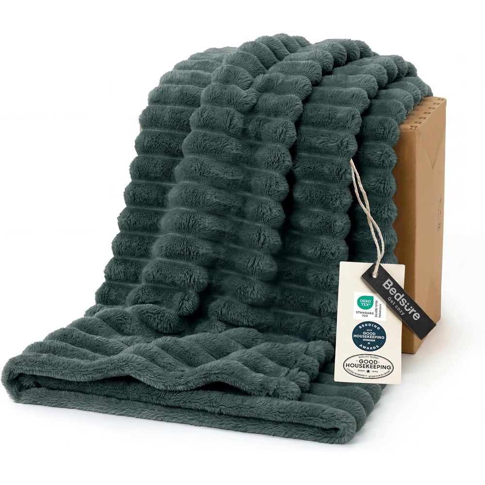 image:imageBedsure Soft Cozy Twin XL Blanket for Bed College Dorm Off White 66x90 Birthday Gifts for Women Mom Her Warm Lightweight Cozy Fluffy Throw Blanket Sofa Dorm Room Home Decor Machine WashableMallard Green