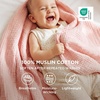 Bedsure 100% Cotton Muslin Blanket Twin XL for Bed – 4-Layer Breathable and Lightweight Soft Gauze Muslin Blankets for Adults, PureWoven Thin Summer Blanket for College Dorm, Linen Beige, 66×90 Inches(05 – Pink)
