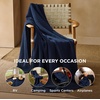 Bedsure 100% Cotton Muslin Blanket Twin XL for Bed – 4-Layer Breathable and Lightweight Soft Gauze Muslin Blankets for Adults, PureWoven Thin Summer Blanket for College Dorm, Linen Beige, 66×90 Inches(08 – Navy Blue)