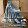 Bedsure 100% Cotton Muslin Blanket Twin XL for Bed – 4-Layer Breathable and Lightweight Soft Gauze Muslin Blankets for Adults, PureWoven Thin Summer Blanket for College Dorm, Linen Beige, 66×90 Inches(07 – Blue)