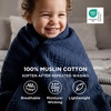 Bedsure 100% Cotton Muslin Blanket Twin XL for Bed – 4-Layer Breathable and Lightweight Soft Gauze Muslin Blankets for Adults, PureWoven Thin Summer Blanket for College Dorm, Linen Beige, 66×90 Inches(08 – Navy Blue)