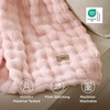 Bedsure 3D Fleece Bubble Blankets for Couch – Cute Pink Throw Blanket for Sofa Bedroom Decor – Luxury Soft Cozy Pink Birthday Gifts for Women Girls, Lightweight, Light Pink, 50″×60″(02 Light Pink)