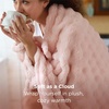 Bedsure 3D Fleece Bubble Blankets for Couch – Cute Pink Throw Blanket for Sofa Bedroom Decor – Luxury Soft Cozy Pink Birthday Gifts for Women Girls, Lightweight, Light Pink, 50″×60″(02 Light Pink)