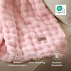 Bedsure 3D Fleece Bubble Blankets for Couch – Cute Pink Throw Blanket for Sofa Bedroom Decor – Luxury Soft Cozy Pink Birthday Gifts for Women Girls, Lightweight, Light Pink, 50″×60″(Pink)