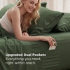 Bedsure Deep Pocket Queen Sheets, 6 Piece, Prewashed Ultra-Soft, 18-inch | Extra Deep Pocket, Breathable, Secure Fit, Hotel Luxury Bedding, Dual Side Pockets, Fade Resistant, For Air Mattress(Olive Green)