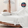 Bedsure Deep Pocket Queen Sheets, 6 Piece, Prewashed Ultra-Soft, 18-inch | Extra Deep Pocket, Breathable, Secure Fit, Hotel Luxury Bedding, Dual Side Pockets, Fade Resistant, For Air Mattress(White)