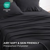 Bedsure Deep Pocket Queen Sheets, 6 Piece, Prewashed Ultra-Soft, 18-inch | Extra Deep Pocket, Breathable, Secure Fit, Hotel Luxury Bedding, Dual Side Pockets, Fade Resistant, For Air Mattress(Black)