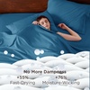 Bedsure Deep Pocket Queen Sheets Set – Fits Mattresses Up to 21 Inches Thick – 4 Piece GentleSoft Bed Sheets, Moisture Wicking, Soft & Cooling Bedsheet & Pillowcases, Easy & Secure Fit, Linen(Teal Blue)