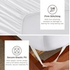 Bedsure Deep Pocket Queen Sheets Set – Fits Mattresses Up to 21 Inches Thick – 4 Piece GentleSoft Bed Sheets, Moisture Wicking, Soft & Cooling Bedsheet & Pillowcases, Easy & Secure Fit, Linen(02 – White)
