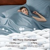 Bedsure Deep Pocket Queen Sheets Set – Fits Mattresses Up to 21 Inches Thick – 4 Piece GentleSoft Bed Sheets, Moisture Wicking, Soft & Cooling Bedsheet & Pillowcases, Easy & Secure Fit, Linen(12 – Mineral Blue)
