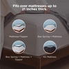 Bedsure Deep Pocket Queen Sheets Set – Fits Mattresses Up to 21 Inches Thick – 4 Piece GentleSoft Bed Sheets, Moisture Wicking, Soft & Cooling Bedsheet & Pillowcases, Easy & Secure Fit, Linen(12 – Mineral Blue)