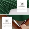 Bedsure Deep Pocket Queen Sheets Set – Fits Mattresses Up to 21 Inches Thick – 4 Piece GentleSoft Bed Sheets, Moisture Wicking, Soft & Cooling Bedsheet & Pillowcases, Easy & Secure Fit, Linen(Emerald Green)