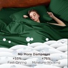 Bedsure Deep Pocket Queen Sheets Set – Fits Mattresses Up to 21 Inches Thick – 4 Piece GentleSoft Bed Sheets, Moisture Wicking, Soft & Cooling Bedsheet & Pillowcases, Easy & Secure Fit, Linen(Emerald Green)