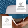Bedsure Deep Pocket Queen Sheets Set – Fits Mattresses Up to 21 Inches Thick – 4 Piece GentleSoft Bed Sheets, Moisture Wicking, Soft & Cooling Bedsheet & Pillowcases, Easy & Secure Fit, Linen(Teal Blue)