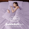 Bedsure Deep Pocket Queen Sheets Set – Fits Mattresses Up to 21 Inches Thick – 4 Piece GentleSoft Bed Sheets, Moisture Wicking, Soft & Cooling Bedsheet & Pillowcases, Easy & Secure Fit, Linen(10 – Light Purple)