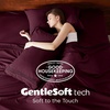 Bedsure Deep Pocket Queen Sheets Set – Fits Mattresses Up to 21 Inches Thick – 4 Piece GentleSoft Bed Sheets, Moisture Wicking, Soft & Cooling Bedsheet & Pillowcases, Easy & Secure Fit, Linen(Red)