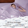 Bedsure Deep Pocket Queen Sheets Set – Fits Mattresses Up to 21 Inches Thick – 4 Piece GentleSoft Bed Sheets, Moisture Wicking, Soft & Cooling Bedsheet & Pillowcases, Easy & Secure Fit, Linen(10 – Light Purple)