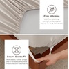 Bedsure Deep Pocket Queen Sheets Set – Fits Mattresses Up to 21 Inches Thick – 4 Piece GentleSoft Bed Sheets, Moisture Wicking, Soft & Cooling Bedsheet & Pillowcases, Easy & Secure Fit, Linen(08 – Linen)
