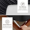 Bedsure Deep Pocket Queen Sheets Set – Fits Mattresses Up to 21 Inches Thick – 4 Piece GentleSoft Bed Sheets, Moisture Wicking, Soft & Cooling Bedsheet & Pillowcases, Easy & Secure Fit, Linen(07 – Black)