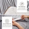 Bedsure Deep Pocket Queen Sheets Set – Fits Mattresses Up to 21 Inches Thick – 4 Piece GentleSoft Bed Sheets, Moisture Wicking, Soft & Cooling Bedsheet & Pillowcases, Easy & Secure Fit, Linen(01 – Light Grey)
