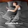 Bedsure Deep Pocket Queen Sheets Set – Fits Mattresses Up to 21 Inches Thick – 4 Piece GentleSoft Bed Sheets, Moisture Wicking, Soft & Cooling Bedsheet & Pillowcases, Easy & Secure Fit, Linen(03 – Dark Grey)