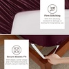 Bedsure Deep Pocket Queen Sheets Set – Fits Mattresses Up to 21 Inches Thick – 4 Piece GentleSoft Bed Sheets, Moisture Wicking, Soft & Cooling Bedsheet & Pillowcases, Easy & Secure Fit, Linen(Red)