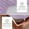 Bedsure Deep Pocket Queen Sheets Set – Fits Mattresses Up to 21 Inches Thick – 4 Piece GentleSoft Bed Sheets, Moisture Wicking, Soft & Cooling Bedsheet & Pillowcases, Easy & Secure Fit, Linen(10 – Light Purple)