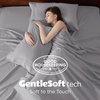 Bedsure Deep Pocket Queen Sheets Set – Fits Mattresses Up to 21 Inches Thick – 4 Piece GentleSoft Bed Sheets, Moisture Wicking, Soft & Cooling Bedsheet & Pillowcases, Easy & Secure Fit, Linen(01 – Light Grey)