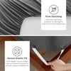 Bedsure Deep Pocket Queen Sheets Set – Fits Mattresses Up to 21 Inches Thick – 4 Piece GentleSoft Bed Sheets, Moisture Wicking, Soft & Cooling Bedsheet & Pillowcases, Easy & Secure Fit, Linen(03 – Dark Grey)