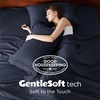 Bedsure Deep Pocket Queen Sheets Set – Fits Mattresses Up to 21 Inches Thick – 4 Piece GentleSoft Bed Sheets, Moisture Wicking, Soft & Cooling Bedsheet & Pillowcases, Easy & Secure Fit, Linen(09 – Navy)