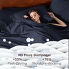 Bedsure Deep Pocket Queen Sheets Set – Fits Mattresses Up to 21 Inches Thick – 4 Piece GentleSoft Bed Sheets, Moisture Wicking, Soft & Cooling Bedsheet & Pillowcases, Easy & Secure Fit, Linen(09 – Navy)
