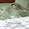 Bedsure Deep Pocket Queen Sheets Set – Fits Mattresses Up to 21 Inches Thick – 4 Piece GentleSoft Bed Sheets, Moisture Wicking, Soft & Cooling Bedsheet & Pillowcases, Easy & Secure Fit, Linen(05 – Light Green)