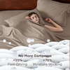 Bedsure Deep Pocket Queen Sheets Set – Fits Mattresses Up to 21 Inches Thick – 4 Piece GentleSoft Bed Sheets, Moisture Wicking, Soft & Cooling Bedsheet & Pillowcases, Easy & Secure Fit, Linen(16 – Brown)