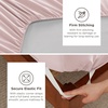 Bedsure Deep Pocket Queen Sheets Set – Fits Mattresses Up to 21 Inches Thick – 4 Piece GentleSoft Bed Sheets, Moisture Wicking, Soft & Cooling Bedsheet & Pillowcases, Easy & Secure Fit, Linen(13 – Blush Pink)